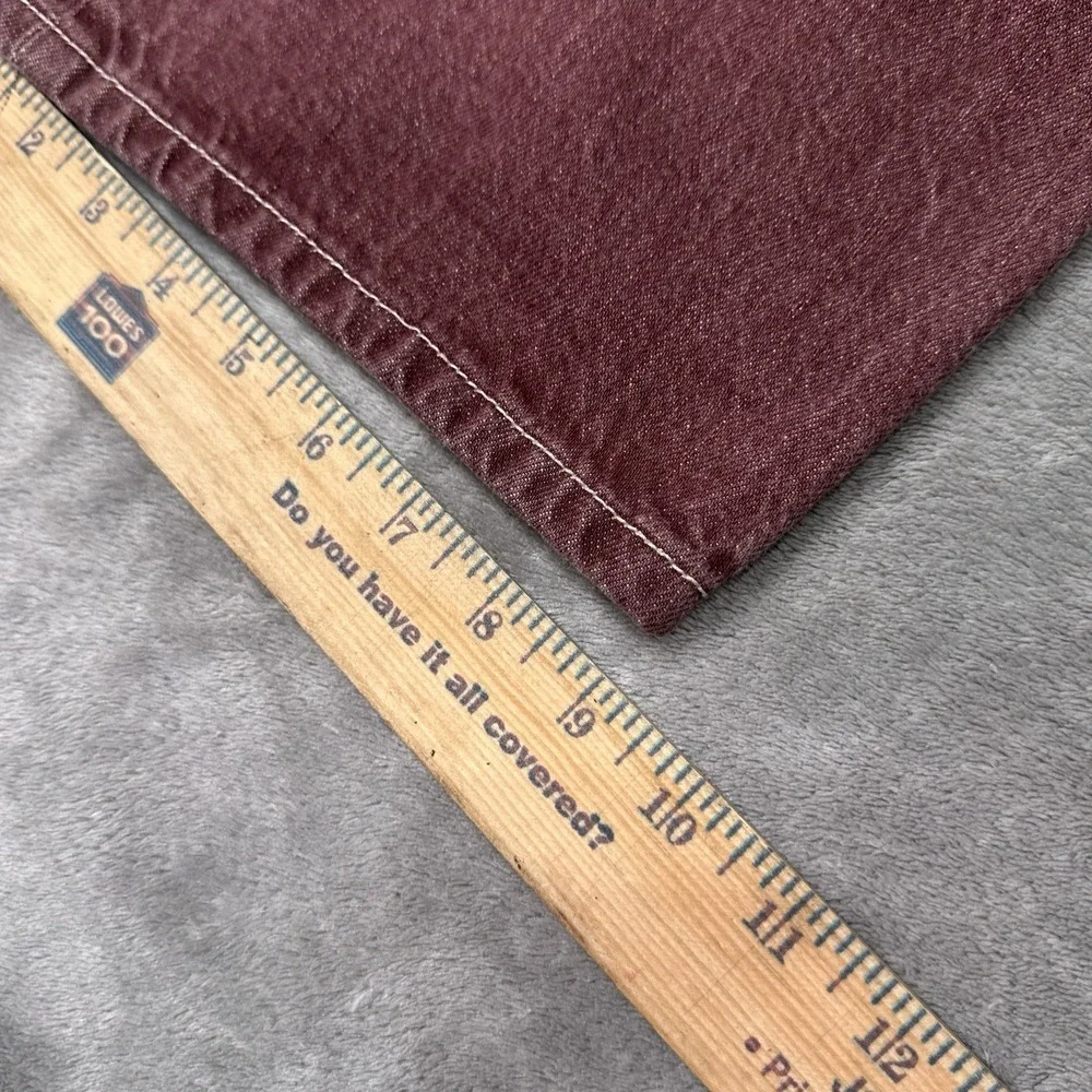 Vintage Levis 501 XX Jeans Mens 42x32 (Fits 40x29) )Burgundy Button Fly Straight - Picture 10 of 11